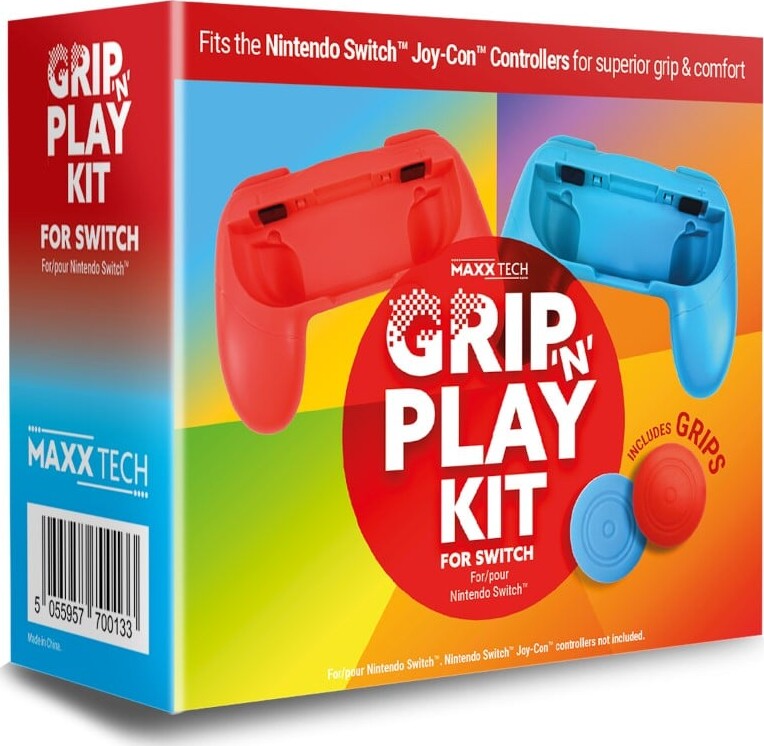 Nintendo Switch Grip 'n' Play Kit - Joy-con Og Thumb - Maxx Tech