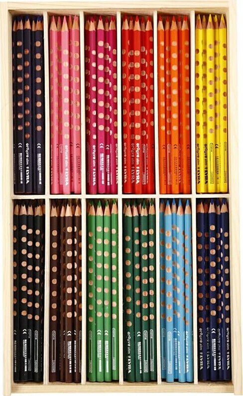 Groove Slim Farveblyant - L 18 Cm - Mine 3,3 Mm - Assorterede Farver - 12x12 Stk.