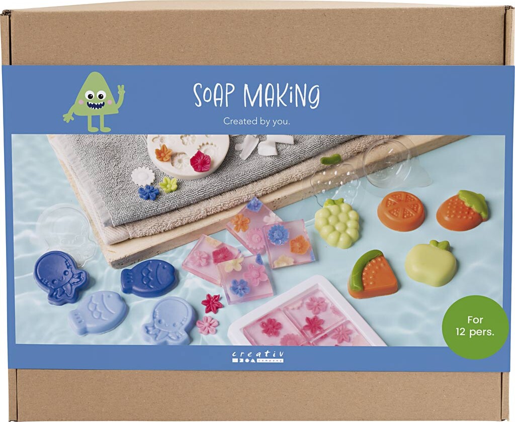 Gruppe Diy Kit Sæbefremstilling - Blå - Grøn - Orange - Pink