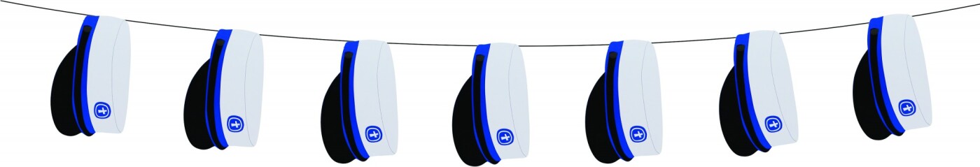 Guirlande Med Blå Studenterhuer - Scanseason