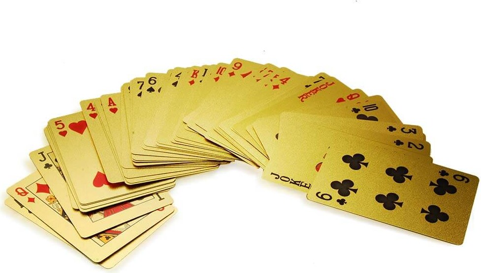 Billede af Spillekort I Guld - Gaveæske