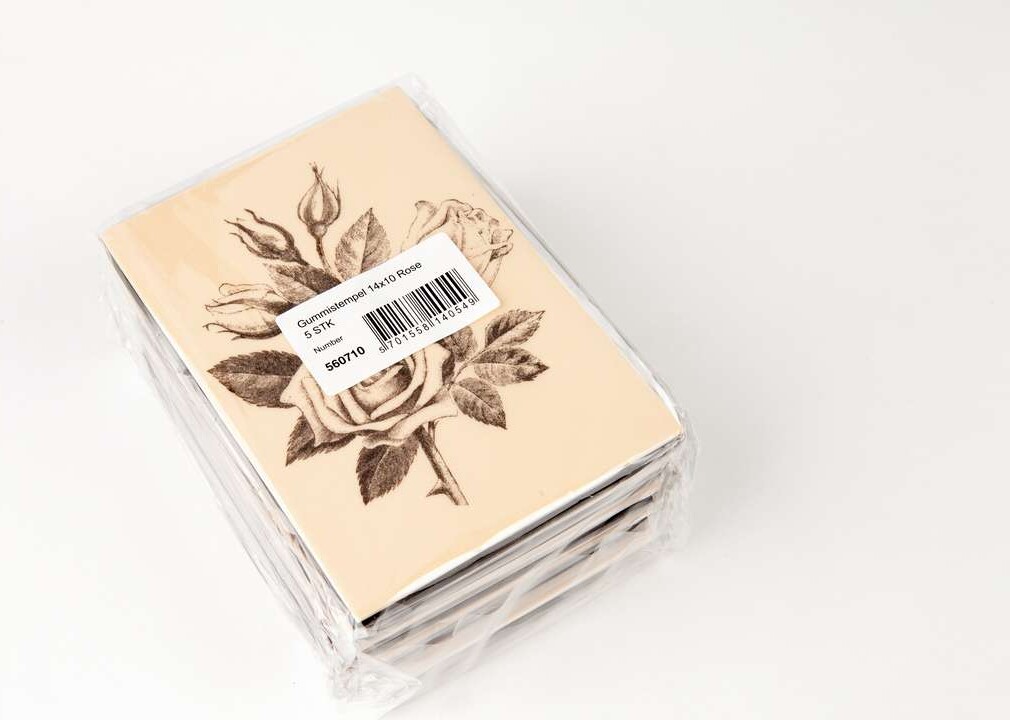 Gummistempel 14x10 Rose