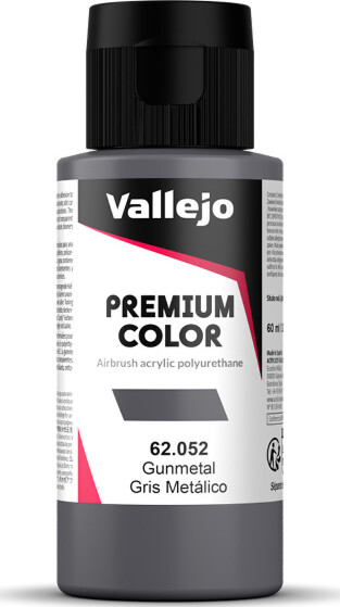 Vallejo - Premium Airbrush Maling - Gunmetal 60 Ml