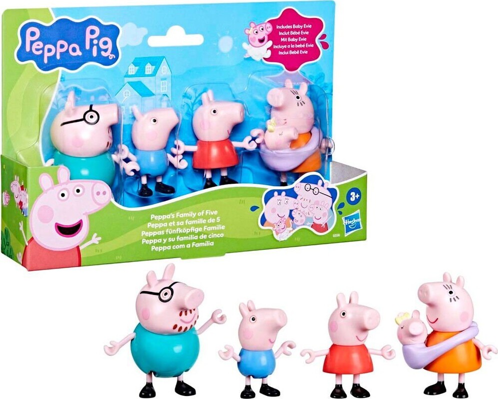 Gurli Gris Legetøjsfigurer - 4 stk. - Peppa's Family Of Five