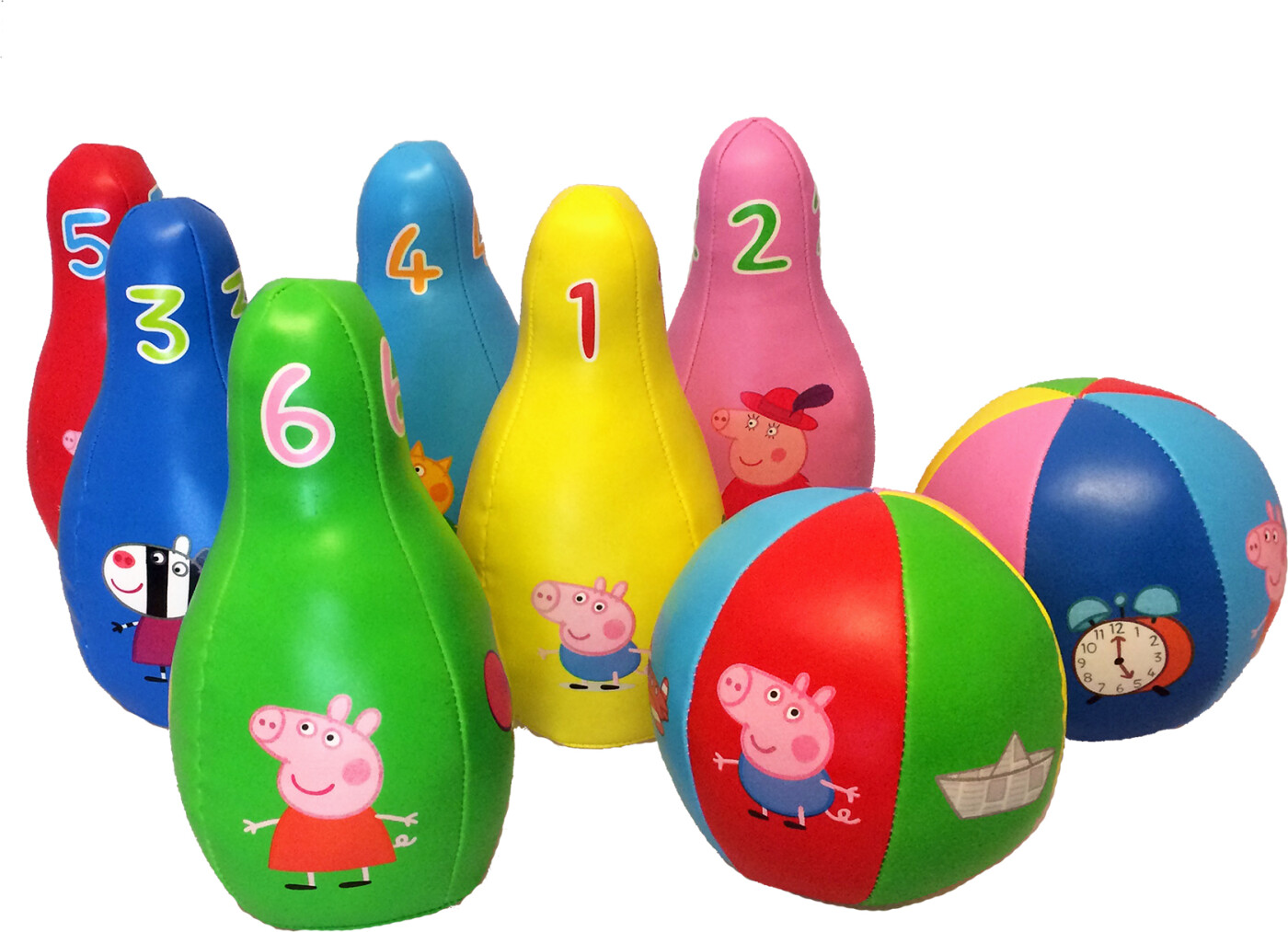 Barbo Toys - Gurli Gris Soft Bowling Sæt