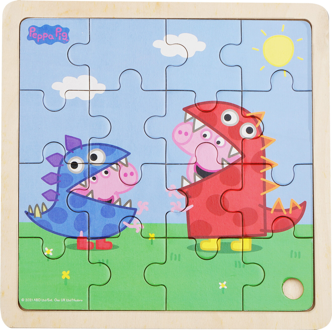 Barbo Toys Peppa Pig - Wooden Puzzle - Dino DressUp