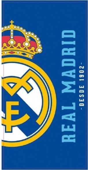Real Madrid towel - blue - large logo (in stock)-one-size