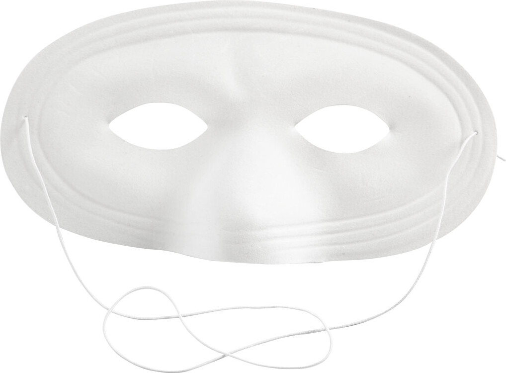 Mal Selv Maske - Halvmaske - Hvid - 12 Stk