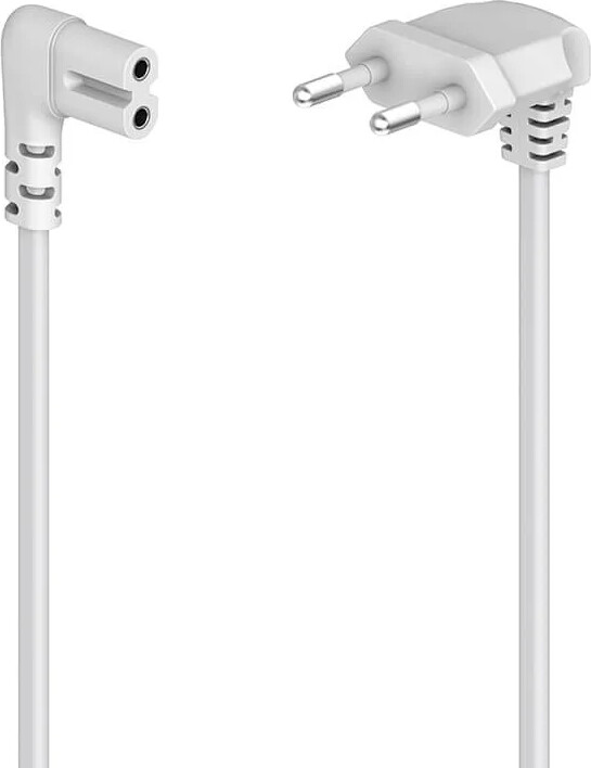 Hama - C7 8-tals Strømkabel - Vinklet - 5 M - Hvid - Eurostik