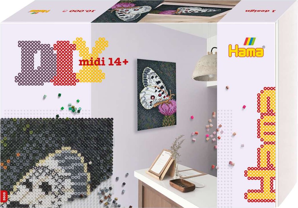 Hama Art - Sommerfugl Perlesæt - 10.000 Midi Perler - 3605