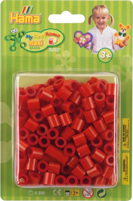 Hama Maxi Perler - Rød - 250 Stk. - 8505