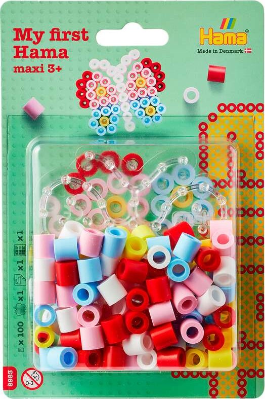 Hama 8983 - Sommerfugl - Maxi Perler Og Plade - My First Hama