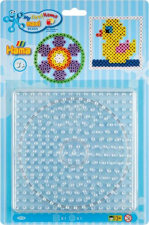 Hama Maxi Perleplader - Firkant Og Rund - Transparent - 8104