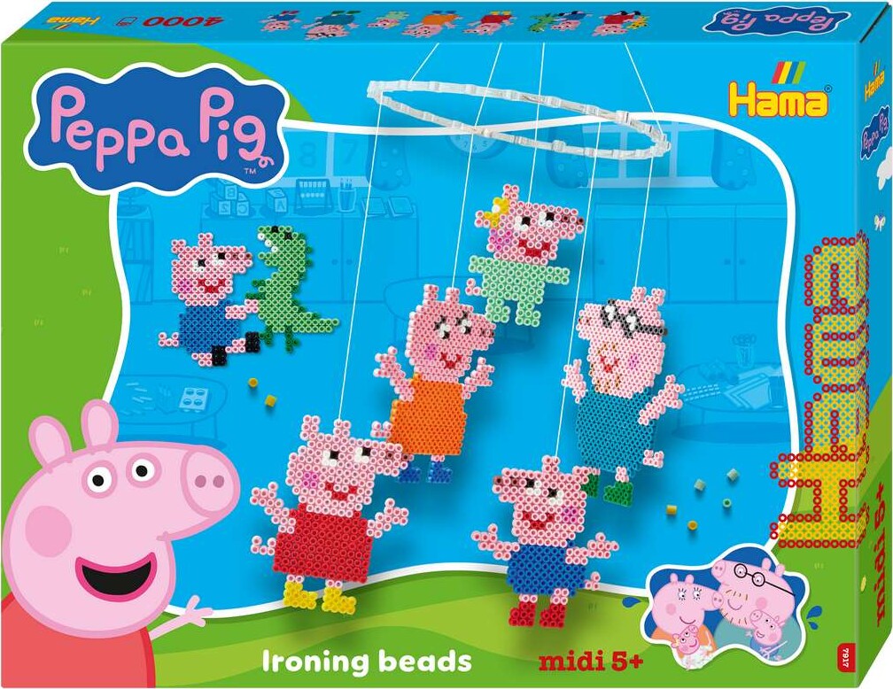 HAMA Beads Hama - Midi-gaveæske Peppa Pig Family & Little Sister (387917)