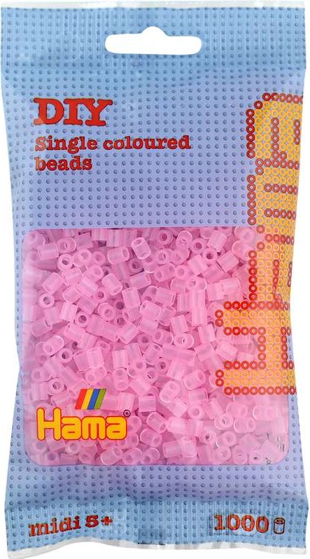 Hama Midi Perler - Transparent Pink - 1.000 Stk - 207-72