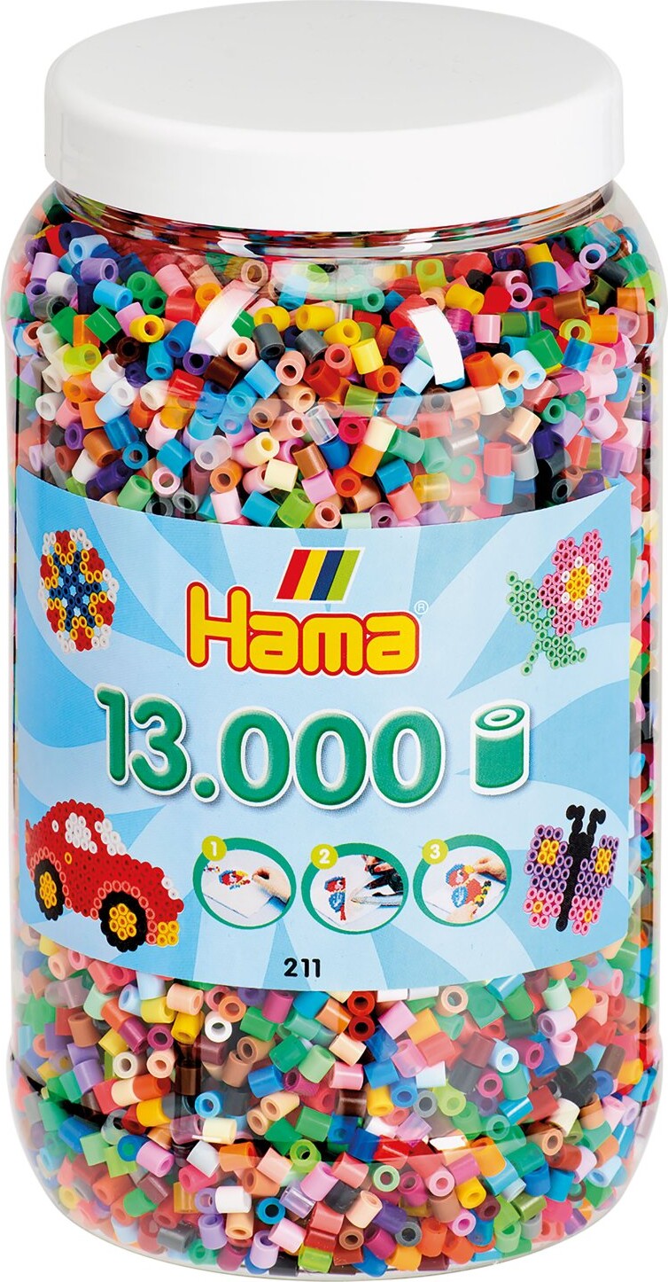 Hama Midi Perler - Mix 68 - 13.000 Stk I Spand - 211-68