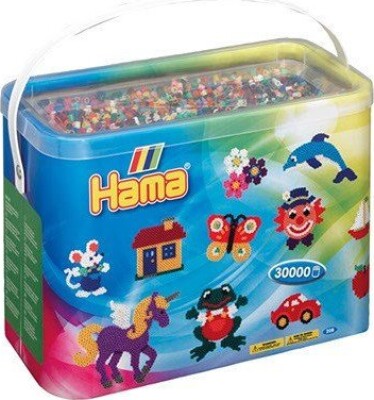 Hama Midi Perler - Farver Mix 22 - 30.000 Stk I Spand - 208-67