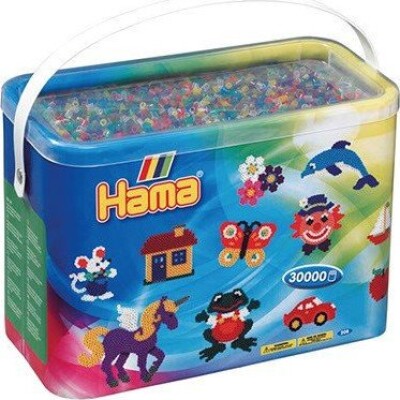 Hama Midi Perler - Transparent Mix 53 - 30.000 Stk I Spand - 208-53