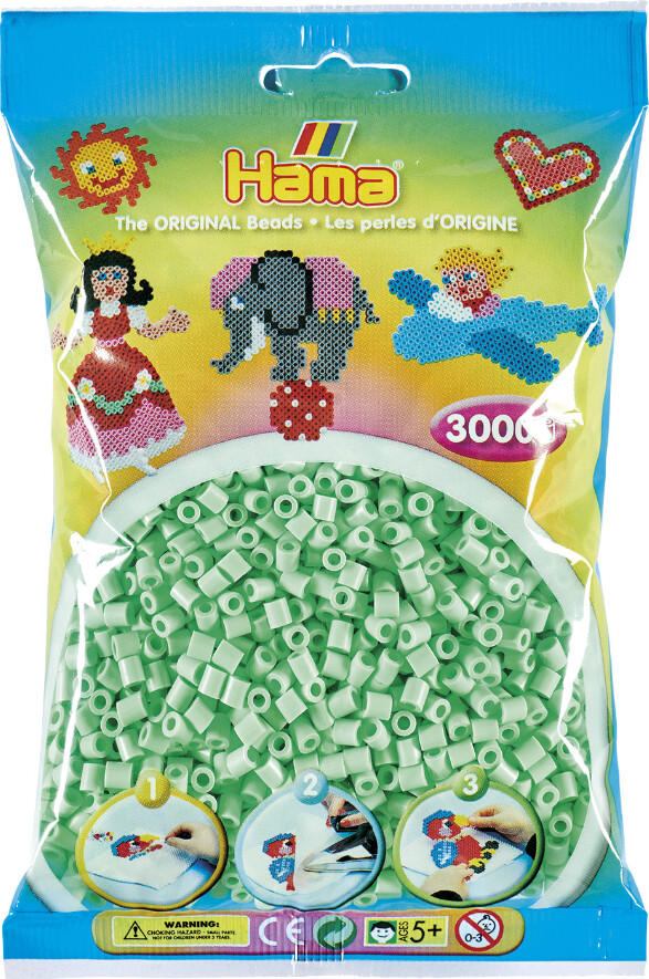 Se Hama Midi Perler - Pastel Mint - 3.000 Stk. - 201-98 hos Gucca.dk