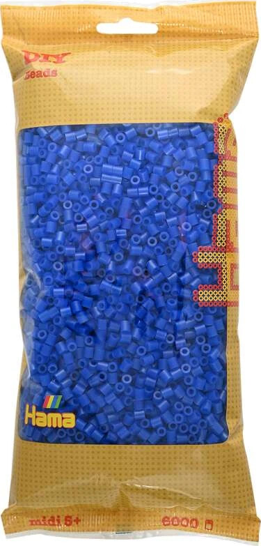 Hama Midi Perler - Neon Blå - 6.000 Stk - 205-36