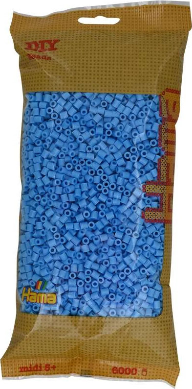 Hama Midi Perler - Pastel Blå - 6.000 Stk - 205-46