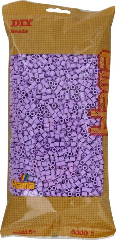 Hama Midi Perler - Pastel Lys Lilla - 6.000 Stk - 205-96
