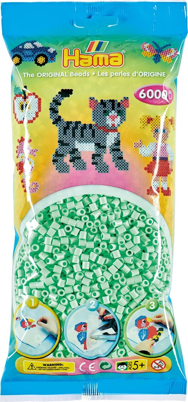 Billede af Hama Midi Perler - Pastel Mint - 6.000 Stk - 205-98