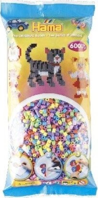 Billede af Hama Midi Perler - Pastel Mix 50 - 6.000 Stk - 205-50