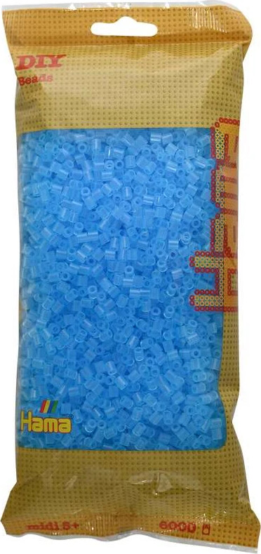 Hama Midi Perler - Transparent Blå - 6.000 Stk - 205-73