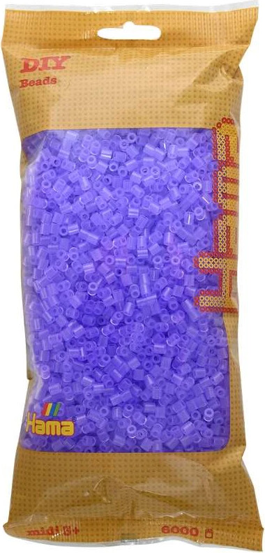 Hama Midi Perler - Transparent Lilla - 6.000 Stk - 205-74