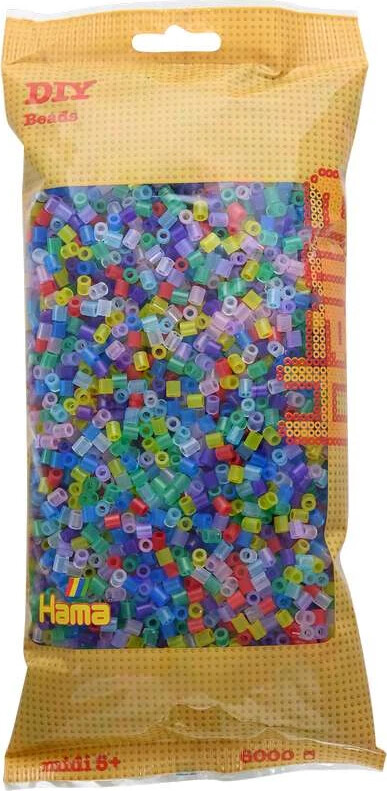 Hama Midi Perler - Transparent Mix 53 - 6.000 Stk - 205-53