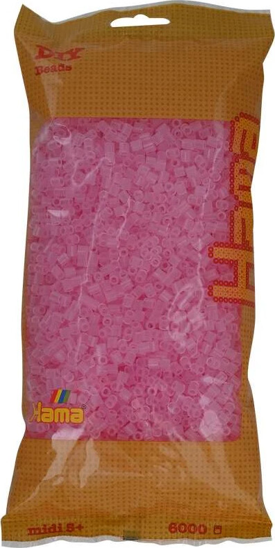 Hama Midi Perler - Transparent Pink - 6.000 Stk - 205-72