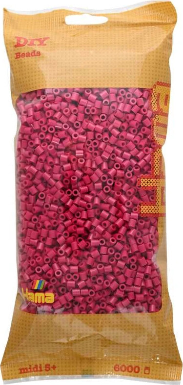 Hama Midi Perler - Vinrød - 6.000 Stk - 205-29