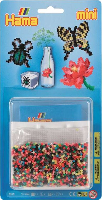 Hama Mini Perlesæt - Blomst Perleplade Og 2.000 Perler - 5513