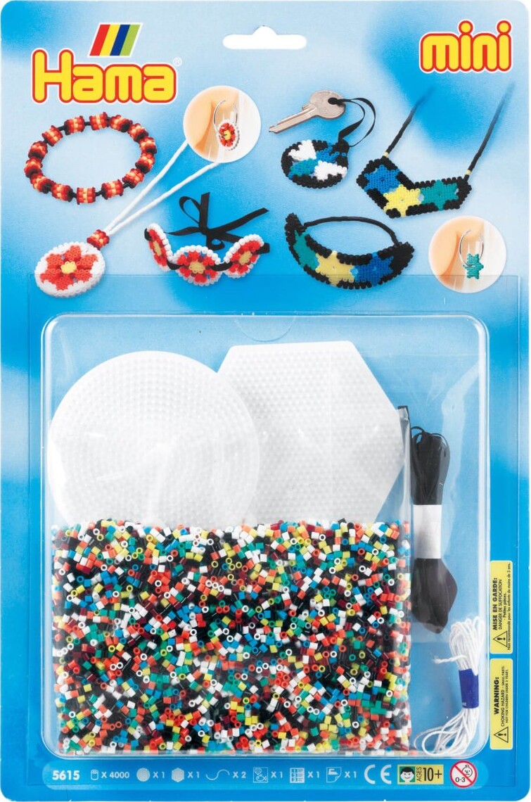 10: Hama Mini Perler - Smykker Perlesæt - 4.000 Perler - 5615