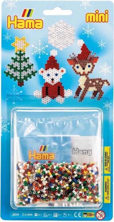 Hama Mini Perlesæt - Julepynt Perleplade Og 2.000 Perler - 5514