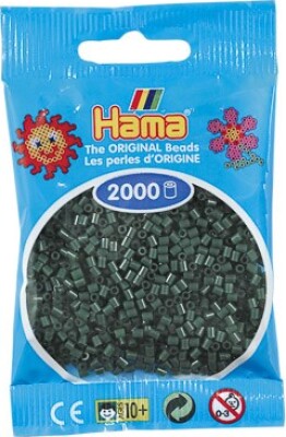 Billede af Hama Mini Perler - Mørkegrøn - 2.000 Stk. - 501-28
