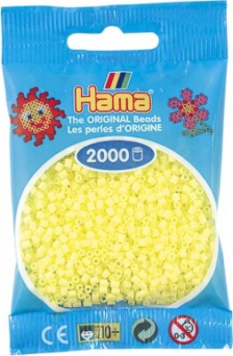 Se Hama Mini Perler - Pastel Gul - 2.000 Stk. - 501-43 hos Gucca.dk
