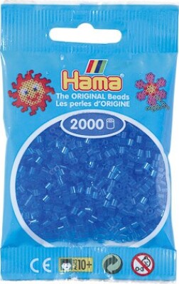 Billede af Hama Mini Perler - Transparent Blå - 2.000 Stk. - 501-15