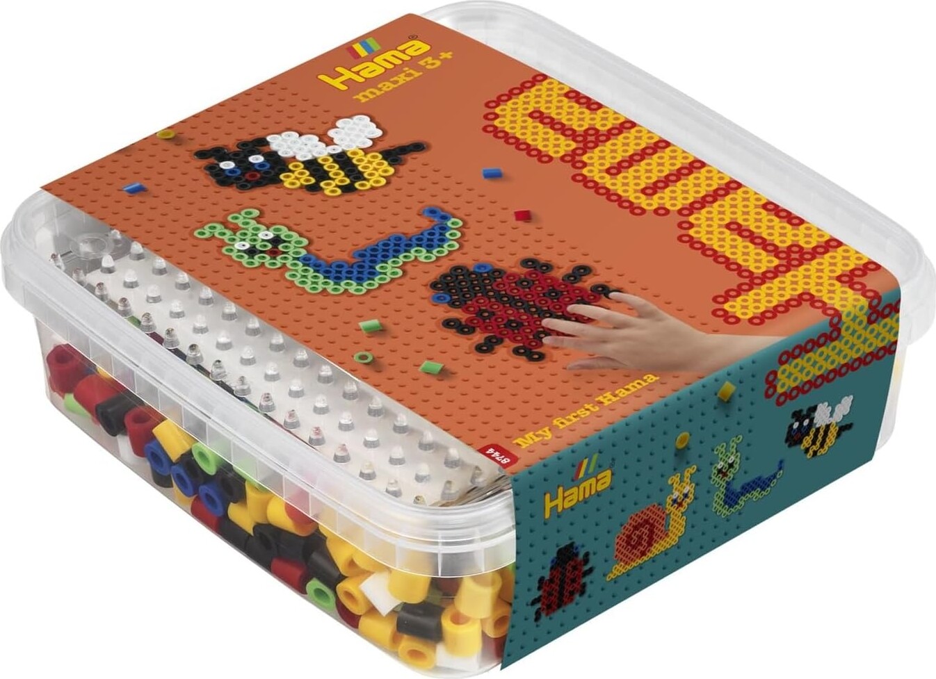 HAMA Beads Maxi - Perler og stiftplade i æske (8744)