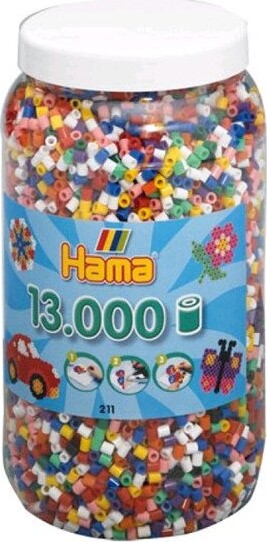 Billede af Hama Midi Perler - Mix 00 - 13.000 Perler I 10 Farver - 211-00