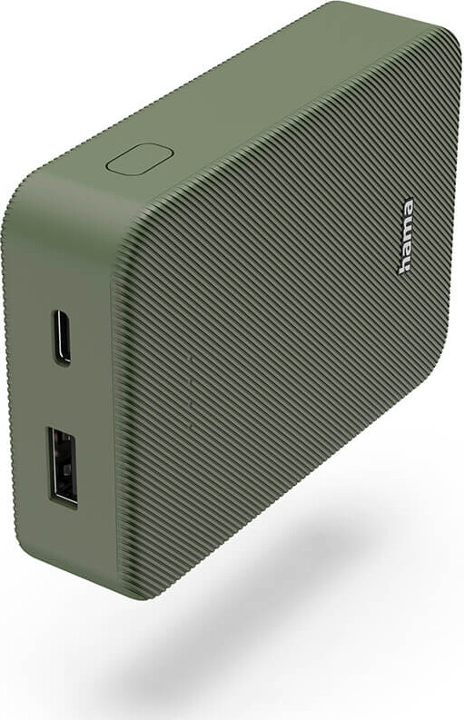 Hama Powerbank 10000 Mah - Usb-c + Usb-a - Colour 10 - Grøn