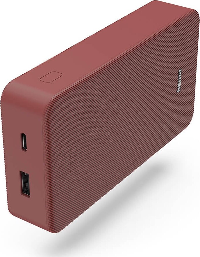 Hama Powerbank 20000 Mah - Usb-c + Usb-a - Colour 20 - Rød