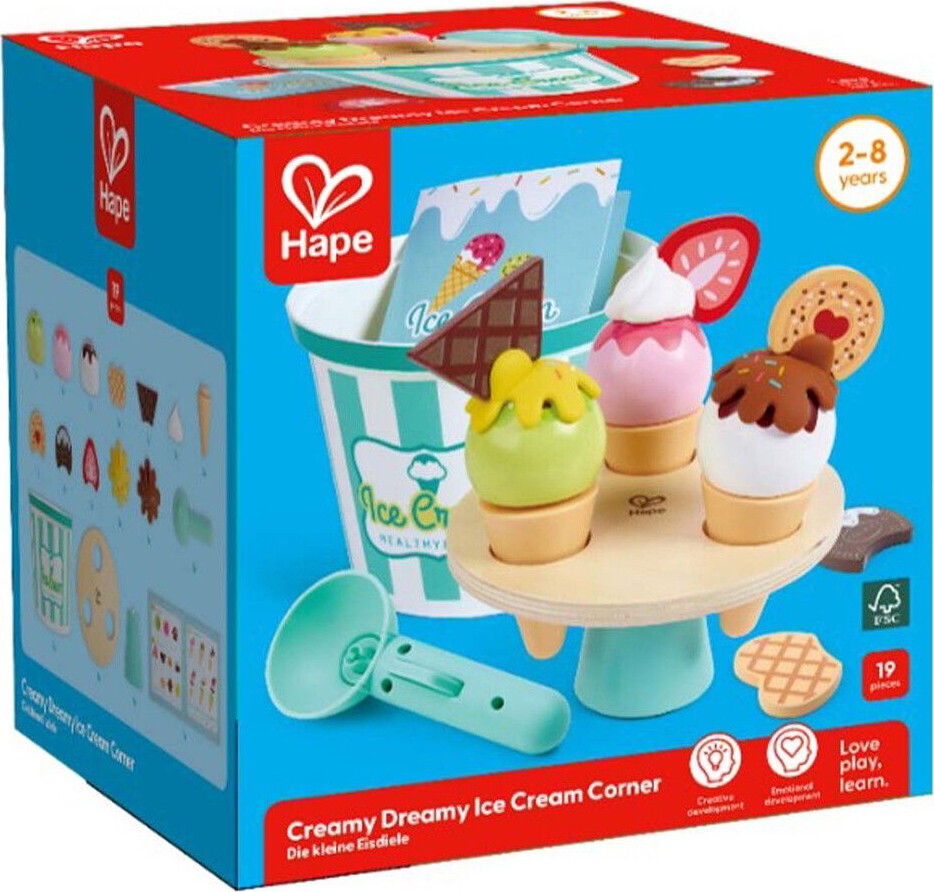 Hape - Creamy Dreamy Ice Cream Corner - Isbøtte Legesæt