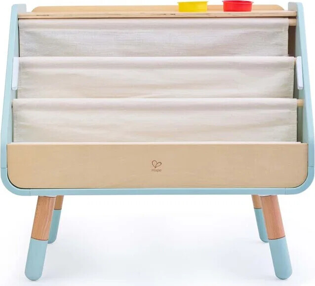 Hape - 2-in-1 Bookshelf Table - Bogreol Og Tegnetavle Til Børn