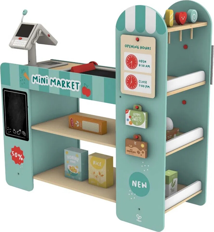 Hape - Smart & Wooden Supermarket - Supermarked Til Børn