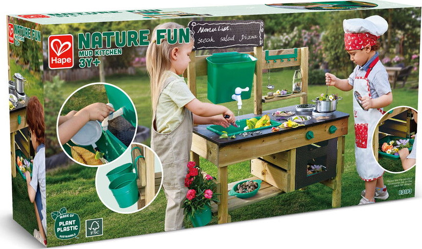 Hape - Mud Kitchen - Udendørs Legekøkken Til Børn - E3193