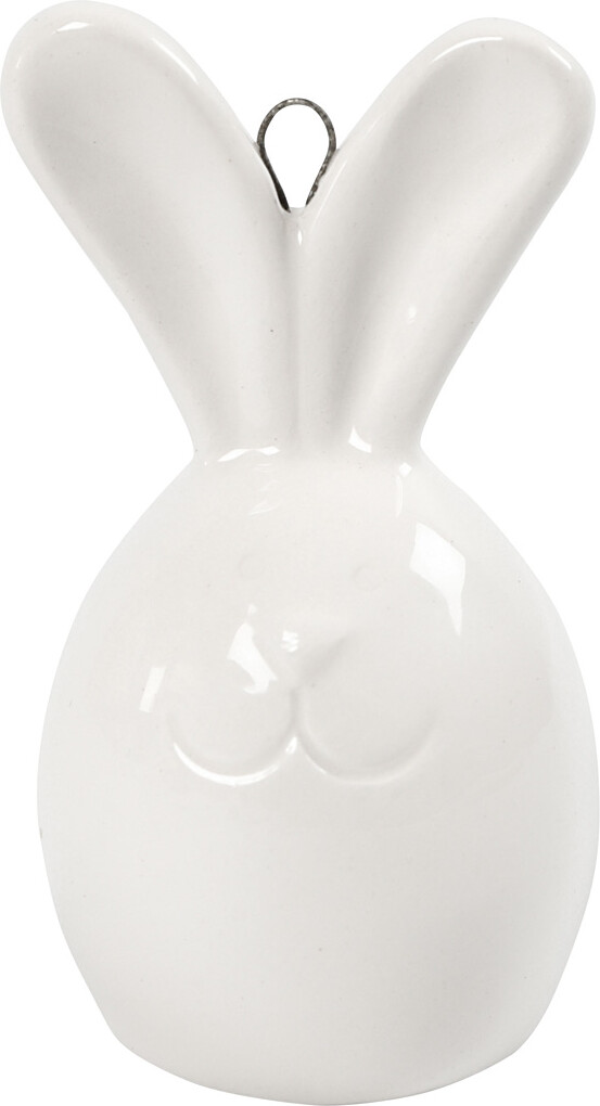 Hare - H 6,7 Cm - ø 3,6 Cm - Hvid - 12 Stk.