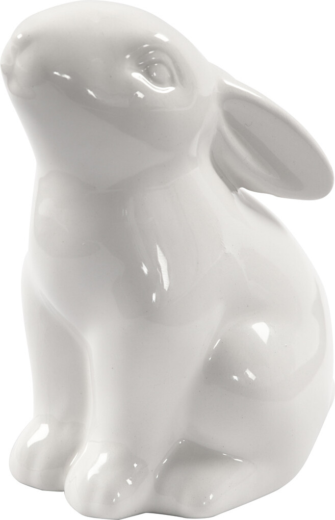 Hare - H 9 Cm - ø 5,5 Cm - Hvid - 12 Stk.