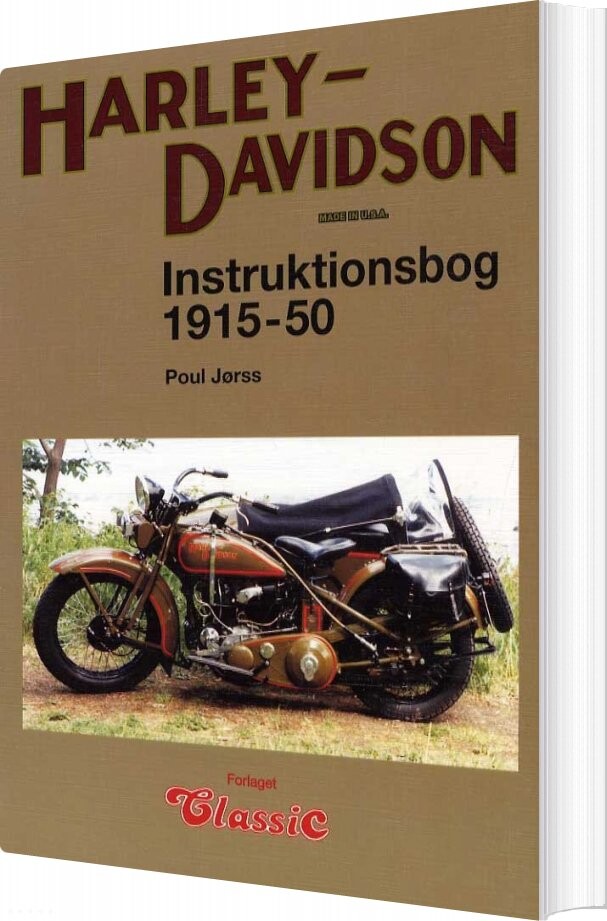 Harley-davidson Instruktionsbog 1915-1950 - Poul Jørss - Bog